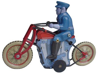 Politieman op motorfiets